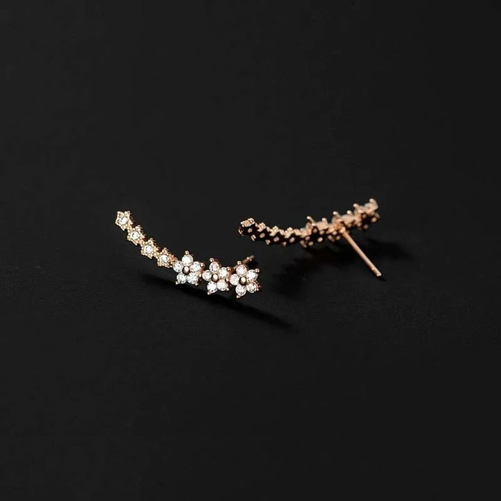 Sterrenbloem Oorbellen | Elegante Zirkonia Ear Climbers