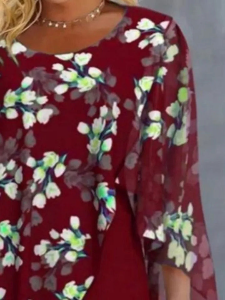 Elegante Bloemenjurk voor Dames | Comfortabele 2-Delige Set