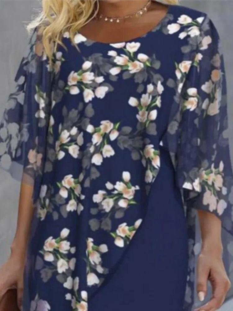 Elegante Bloemenjurk voor Dames | Comfortabele 2-Delige Set