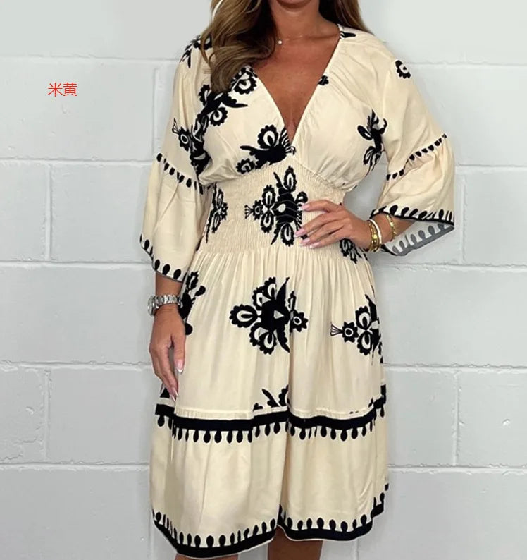 Elegant Boho Midi Dress