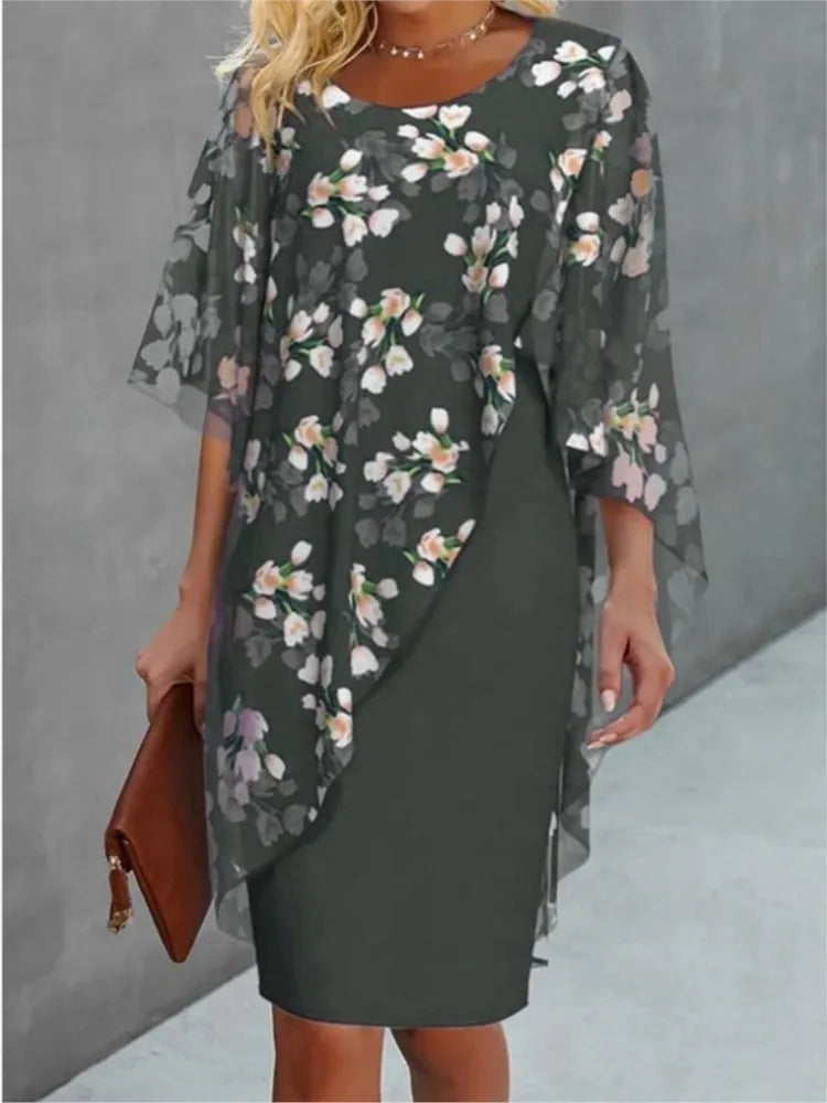 Elegante Bloemenjurk voor Dames | Comfortabele 2-Delige Set