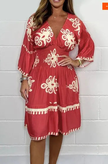 Elegant Boho Midi Dress