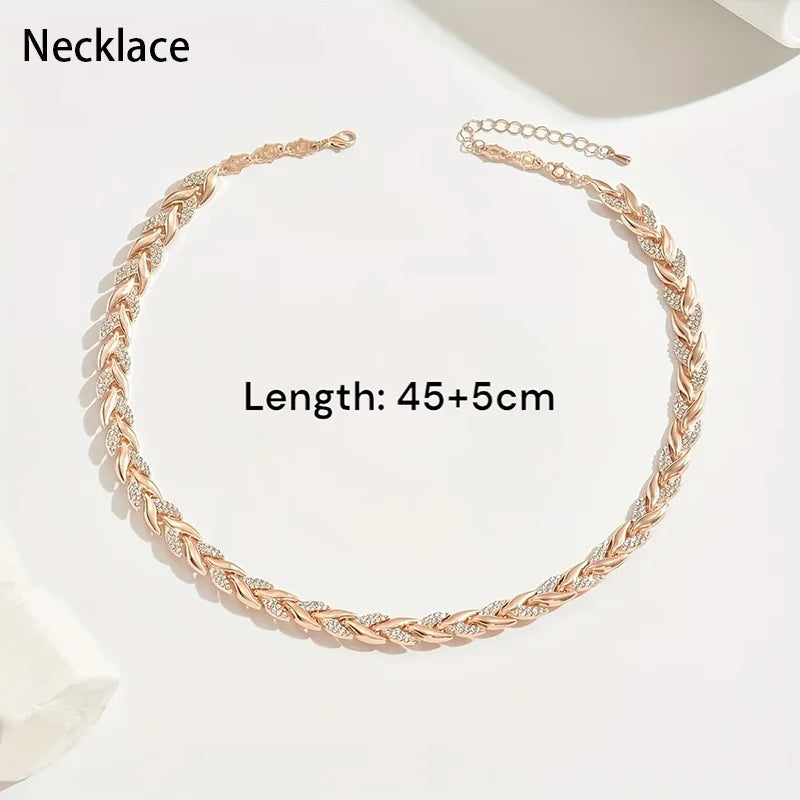 Luxe Visgraat Sieradenset | Ketting & Armband Set