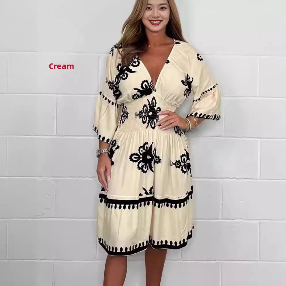 Elegant Boho Midi Dress