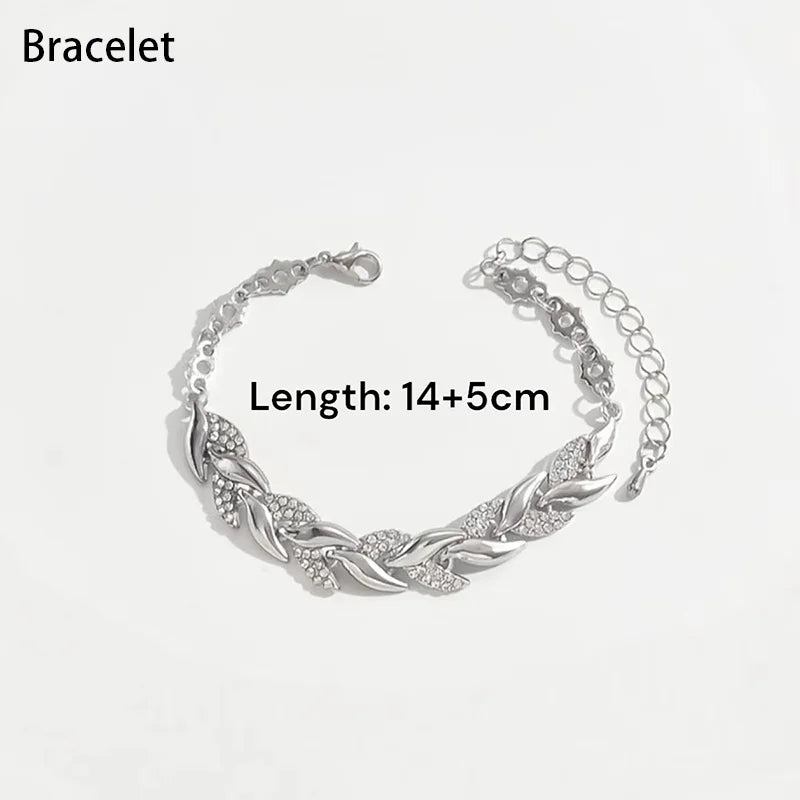 Luxe Visgraat Sieradenset | Ketting & Armband Set