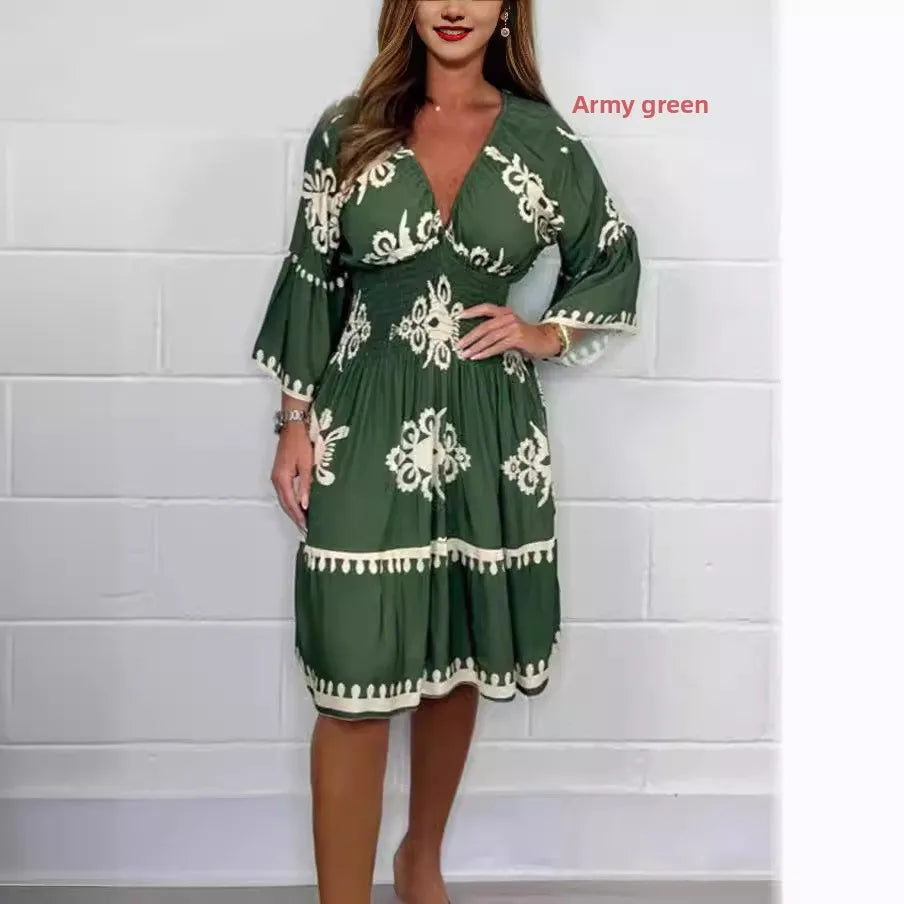 Elegant Boho Midi Dress