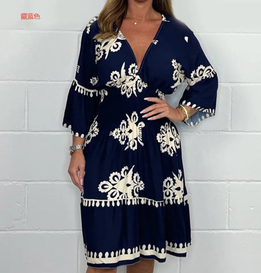 Elegant Boho Midi Dress