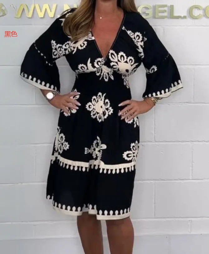 Elegant Boho Midi Dress
