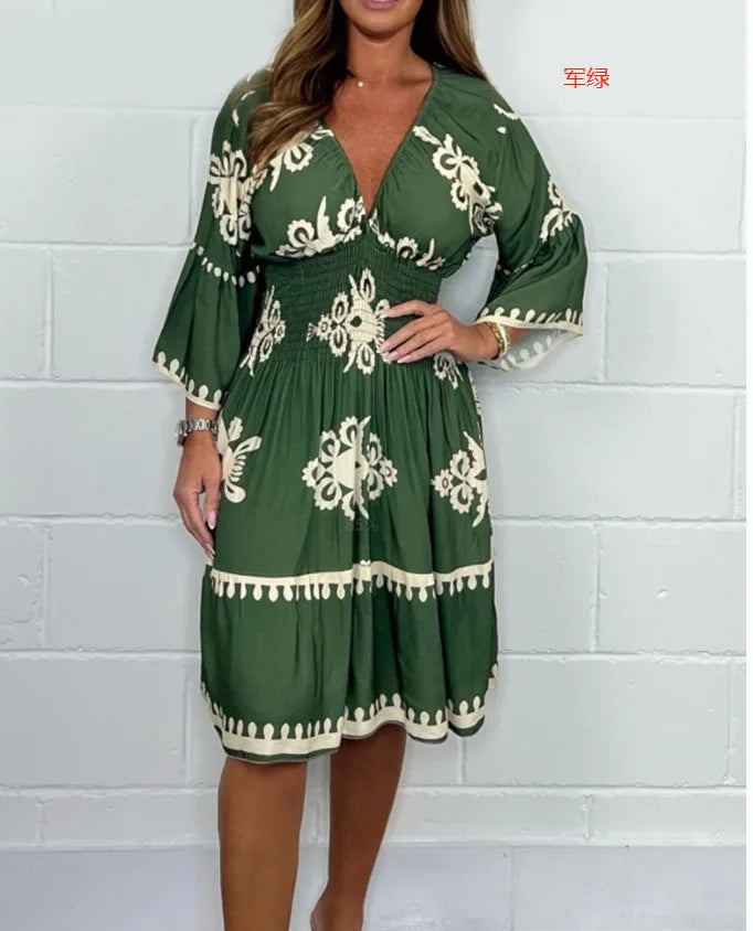 Elegant Boho Midi Dress